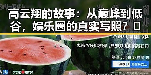 高云翔的故事：从巅峰到低谷，娱乐圈的真实写照？🤔