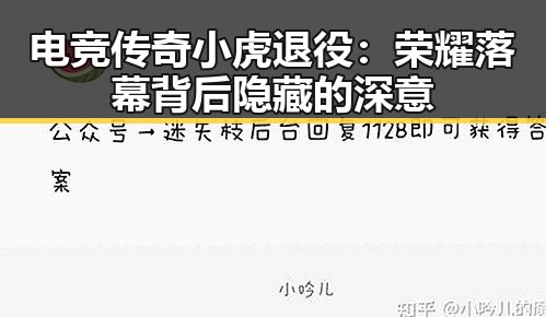 电竞传奇小虎退役:荣耀落幕背后隐藏的深意