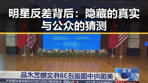 明星反差背后:隐藏的真实与公众的猜测